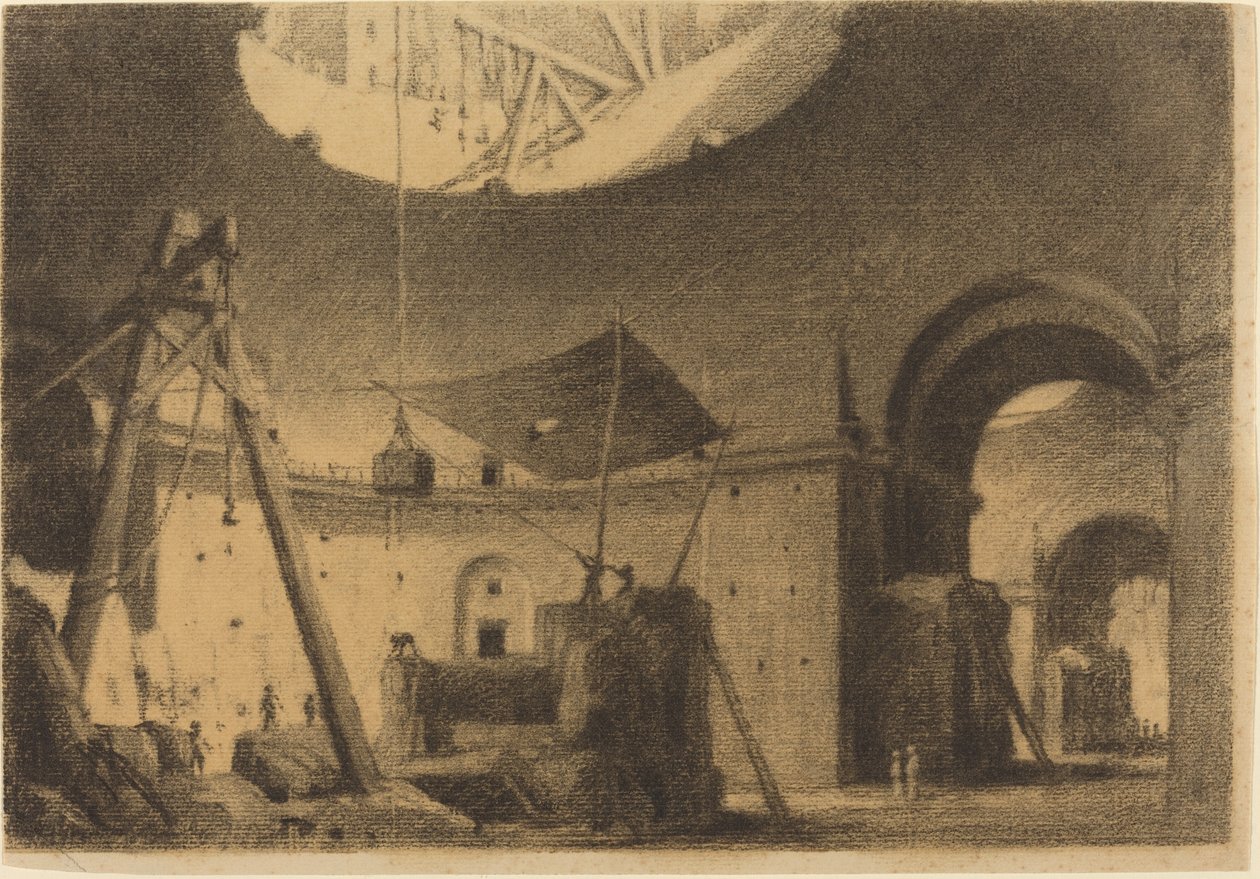 Bir Kubbeyi Onarmak by Francois Marius Granet