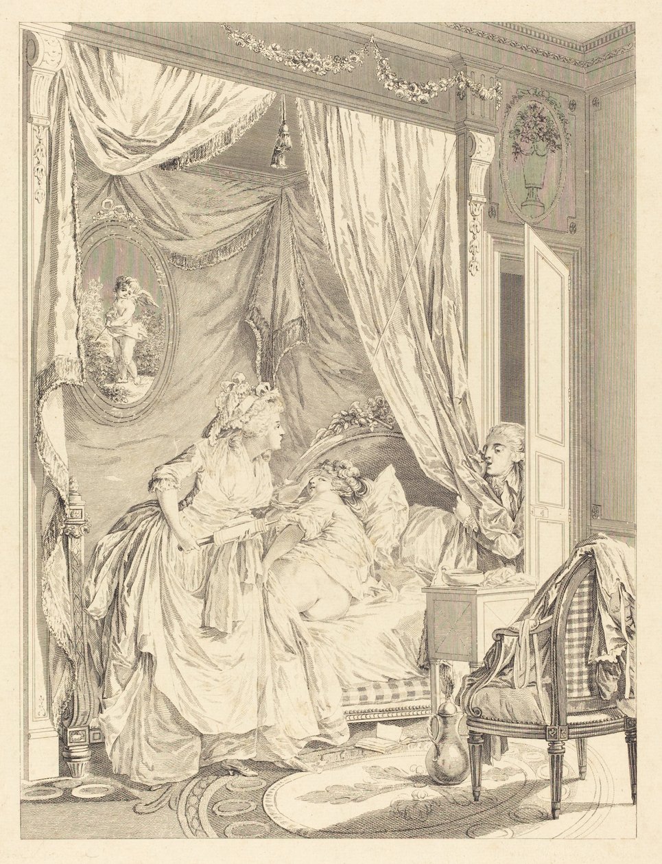 gerileme by Francois Nicolas Barthelemy Dequevauviller after Nicolas Lavreince