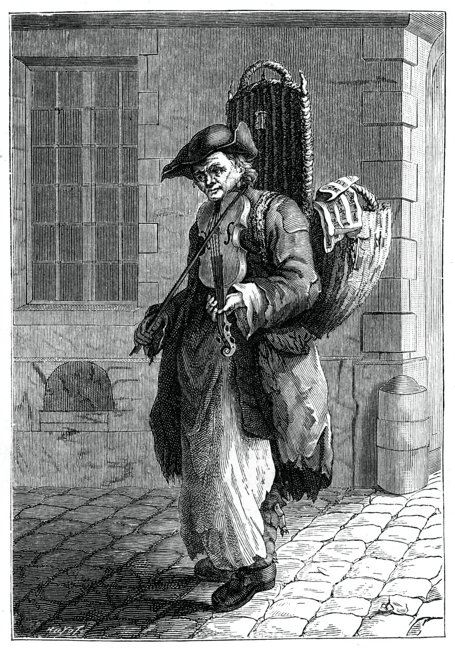 Gezici Müzisyen, 1885. by Francois Robert Ingouf