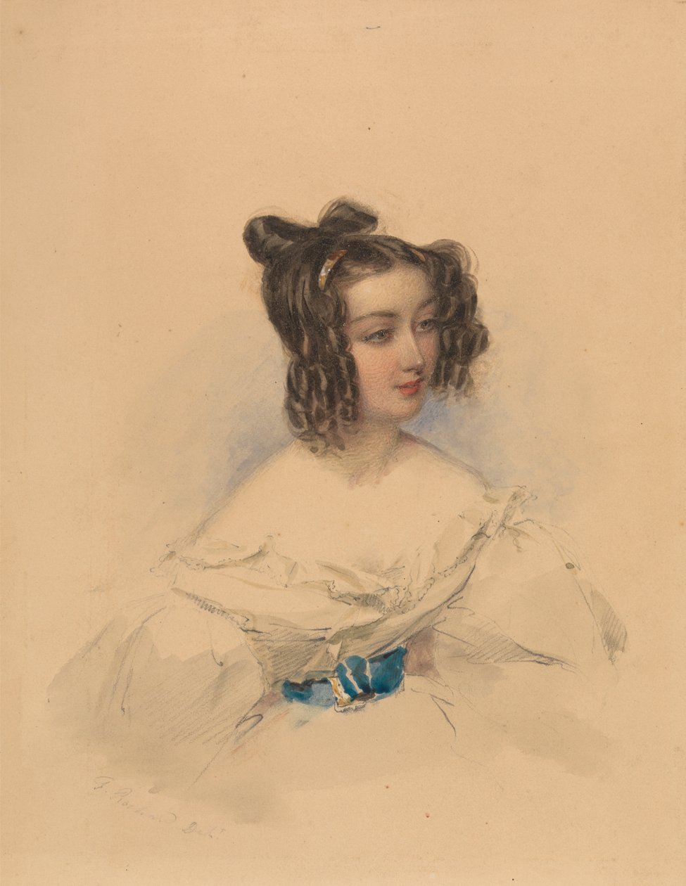 Teresa, Kontes Gamba-Guicioli by Francois Theodore Rochard