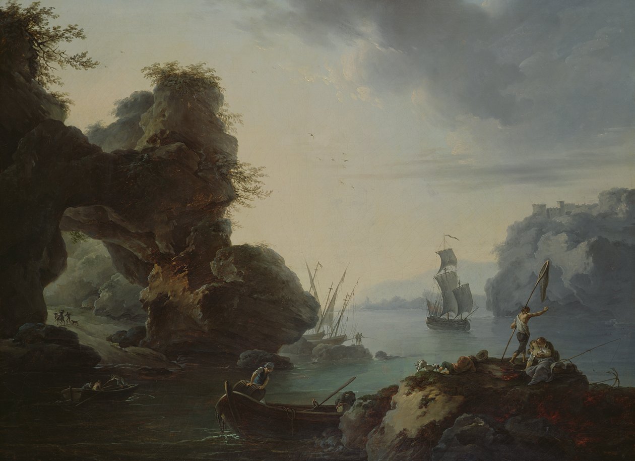 Balık tutma by Francois Valentin Gazard