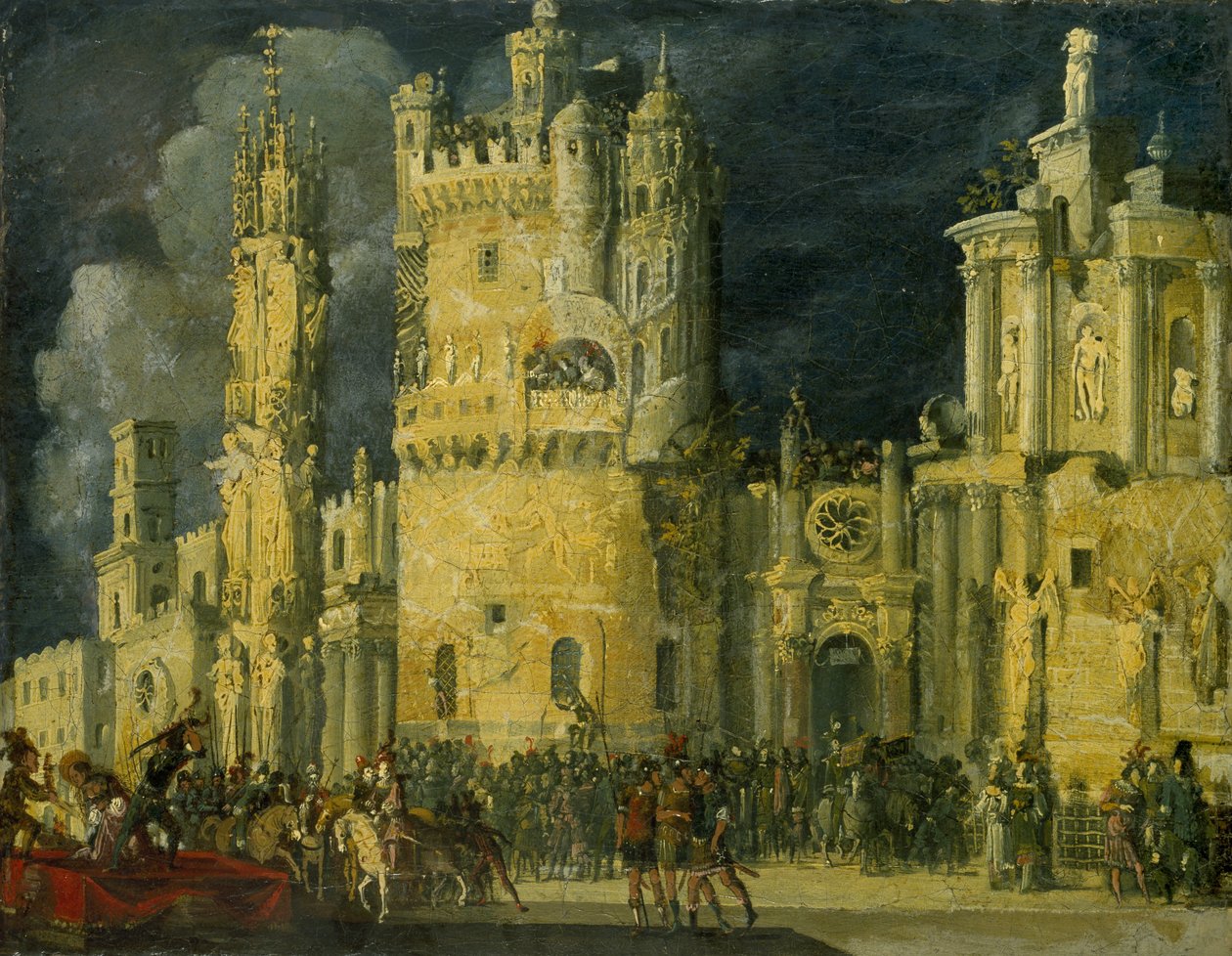Bir kadın azizin Şehadeti by Francois de Nome