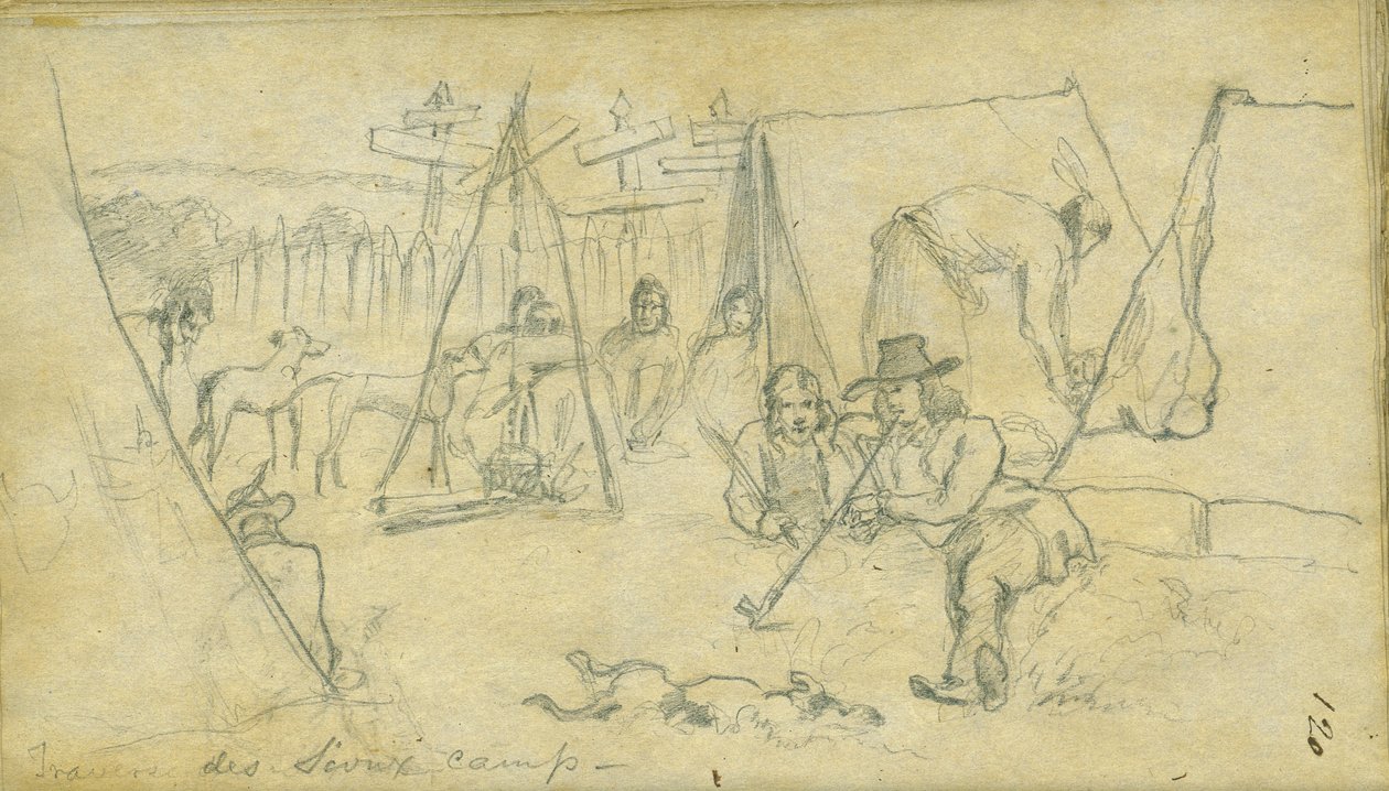 Traverse des Sioux kampı, 1851 by Frank Blackwell Mayer