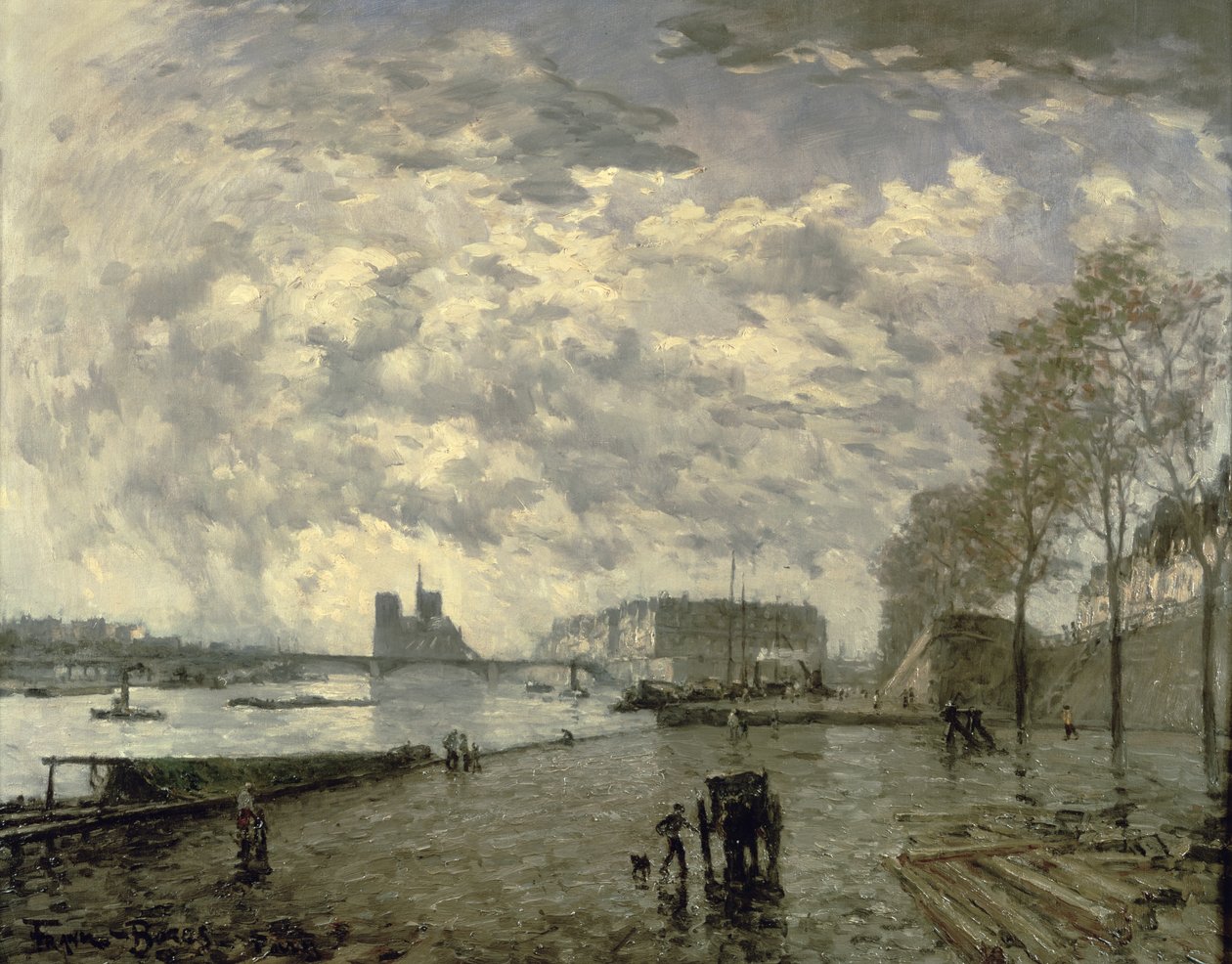 Seine ve Notre Dame by Frank Myers Boggs