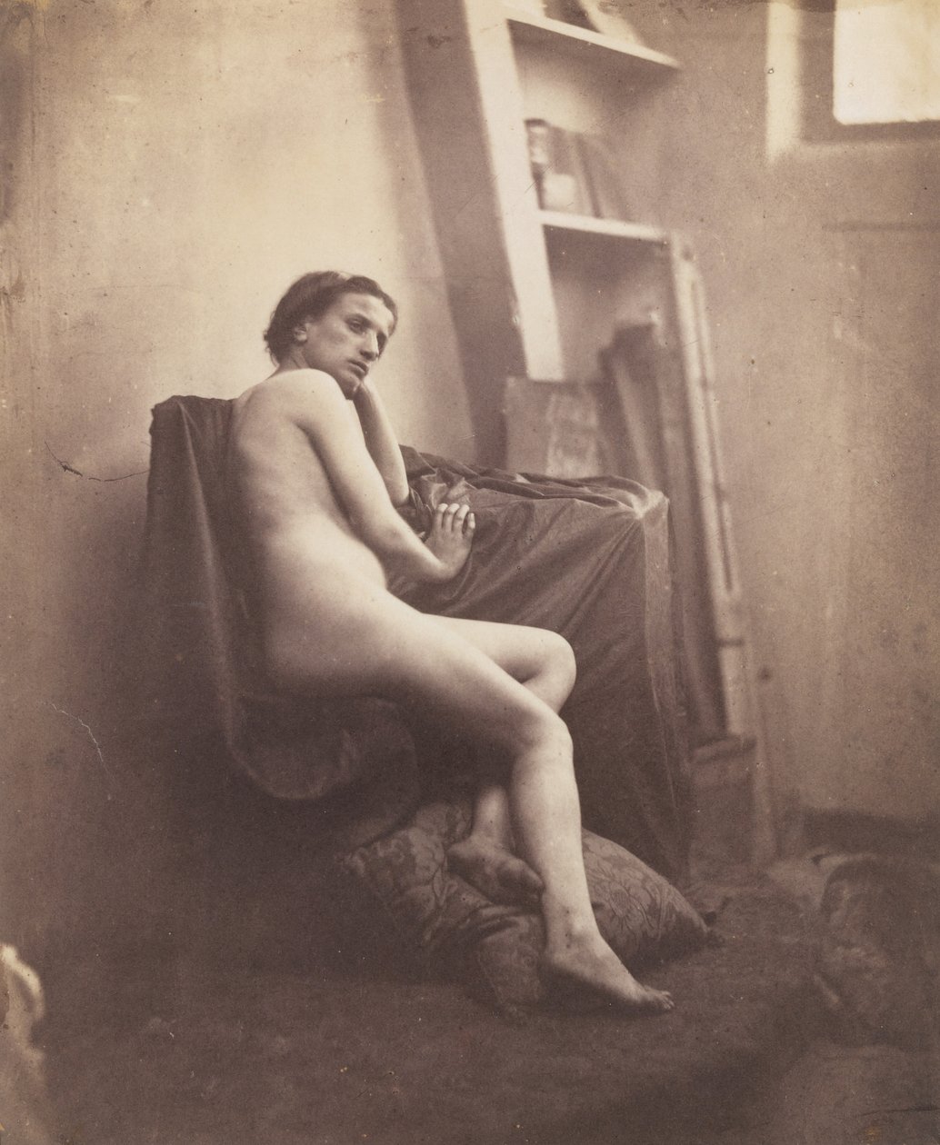 [Stüdyoda Çıplak Kadın], 1856-59. by Frank Chauvassaigne