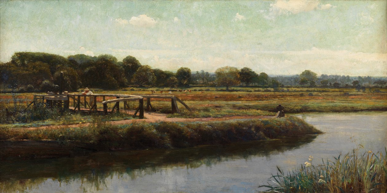 Walsham Meads (tuval üzerine yağlı boya) by Frank Dicksee