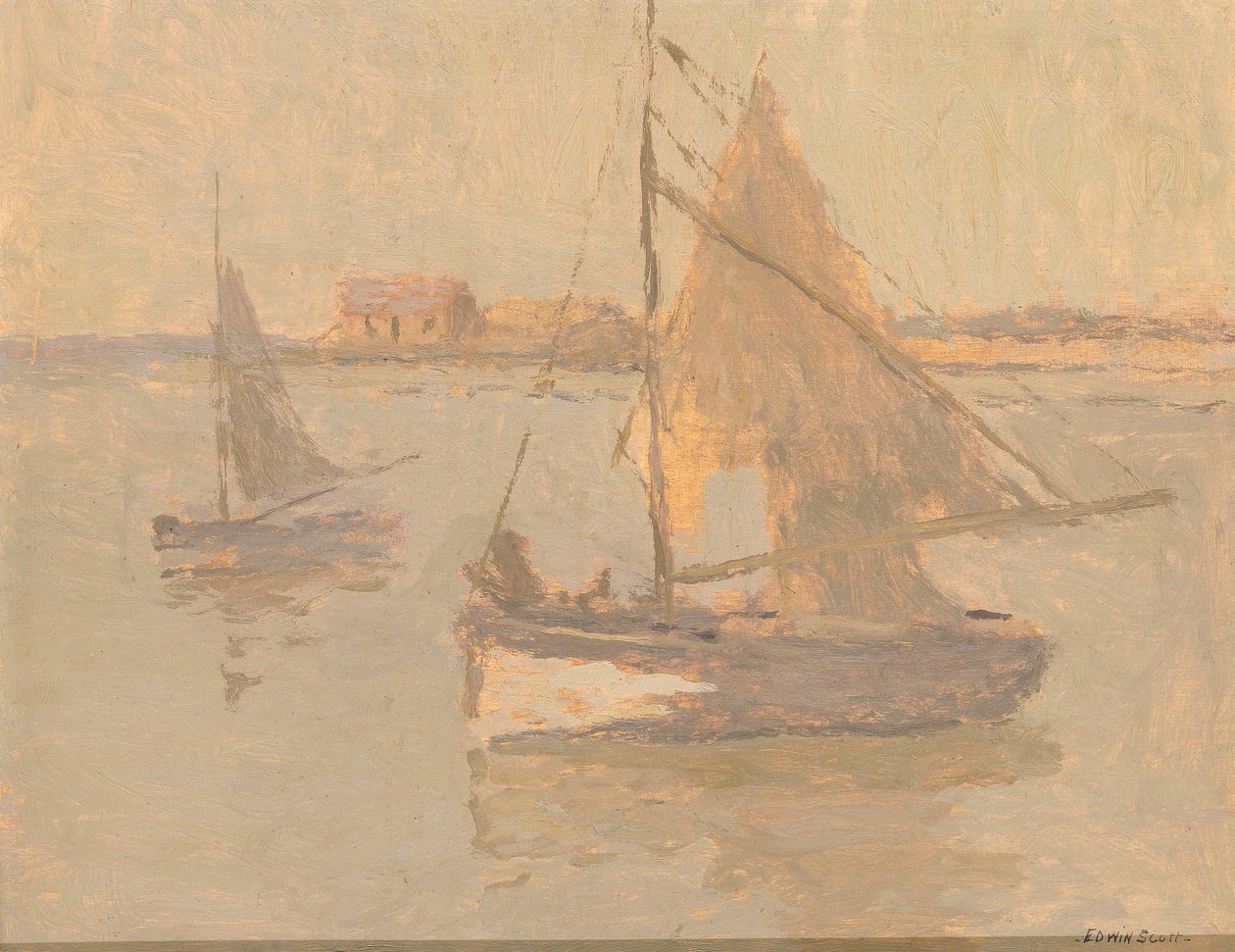 Honfleur Balıkçı Tekneleri no. 1, n.d. by Frank Edwin Scott