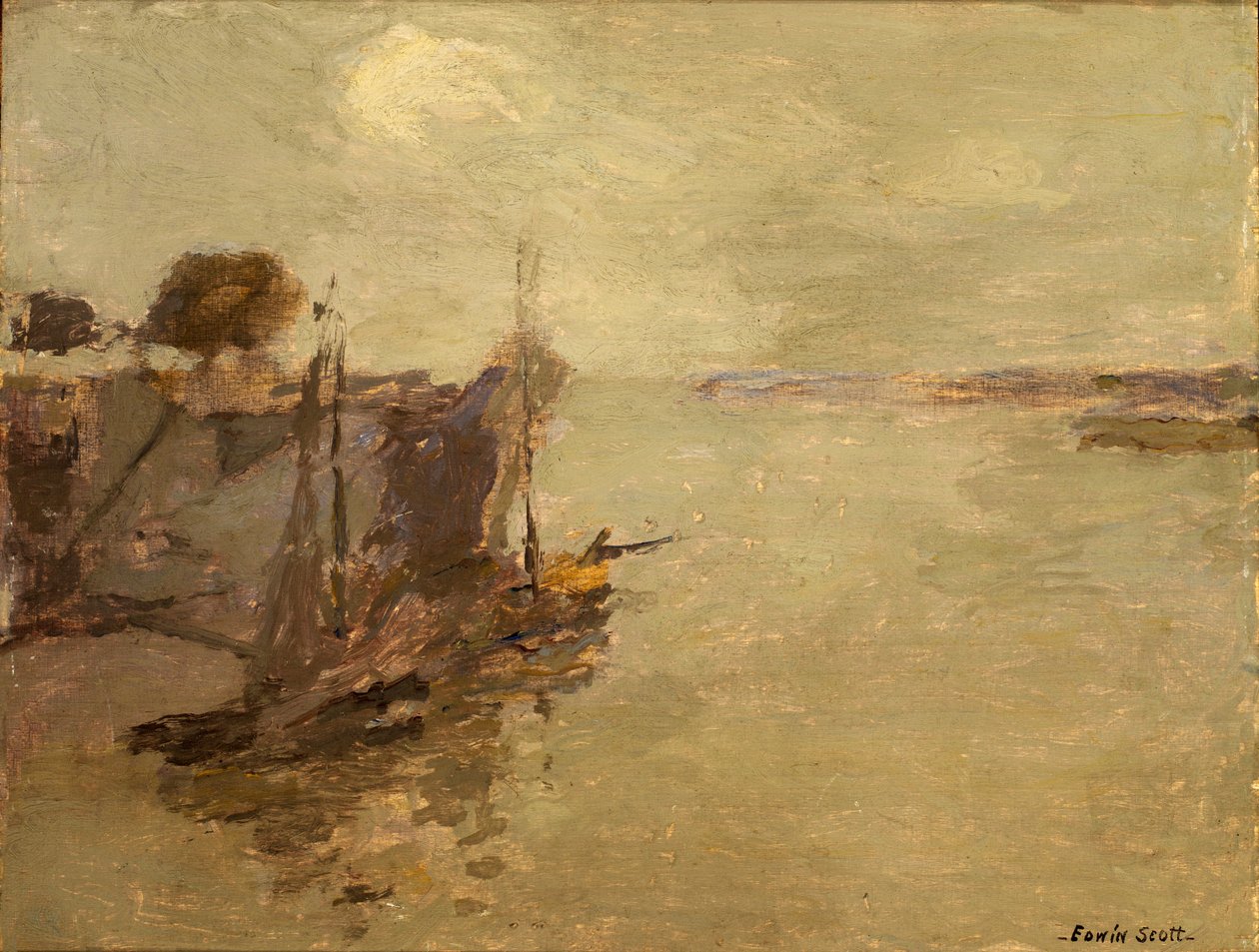 Honfleur Balıkçı Tekneleri no. 2, n.d. by Frank Edwin Scott