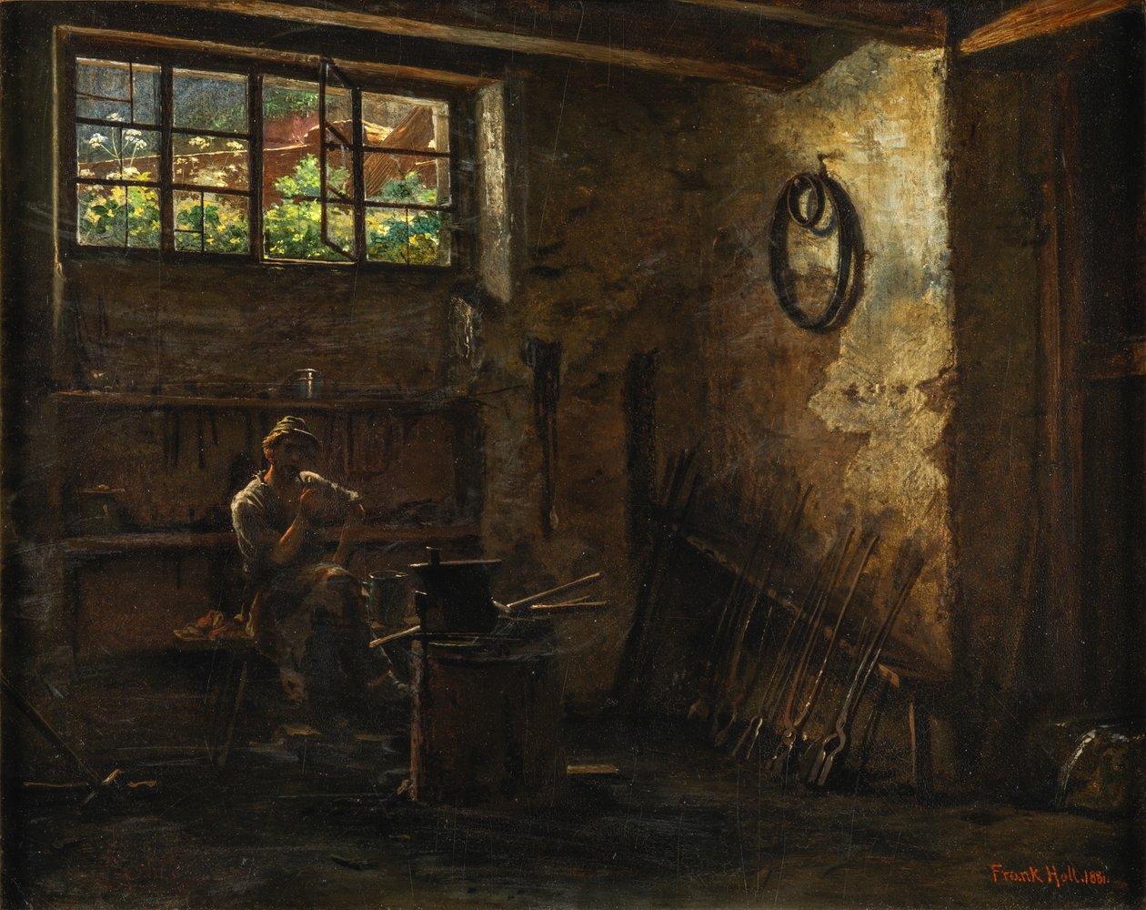 Demircinin Dinlenmesi by Frank Holl