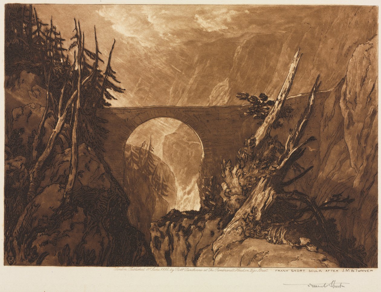 Küçük Şeytanlar Köprüsü, 1886. by Frank Short