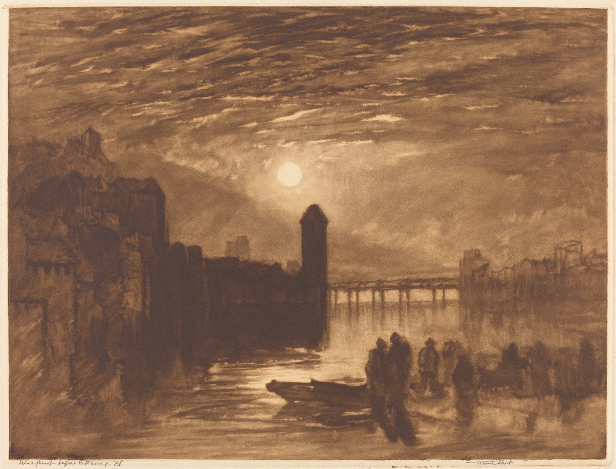 Nehirde Ay Işığı, 1896. by Frank Short