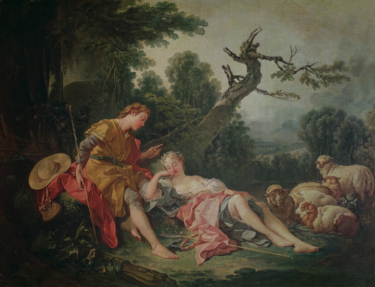 The Sleeping Sheepdess by François Boucher