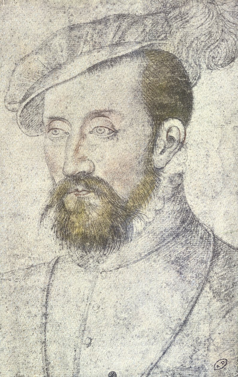 Antoine de Bourbon c.1560 (kağıt üzerine kurşun kalem) by François Clouet