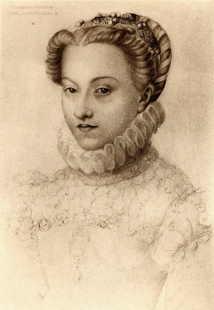 Avusturya Elizabeth, Fransa Kraliçesi (1554-1592) by François Clouet
