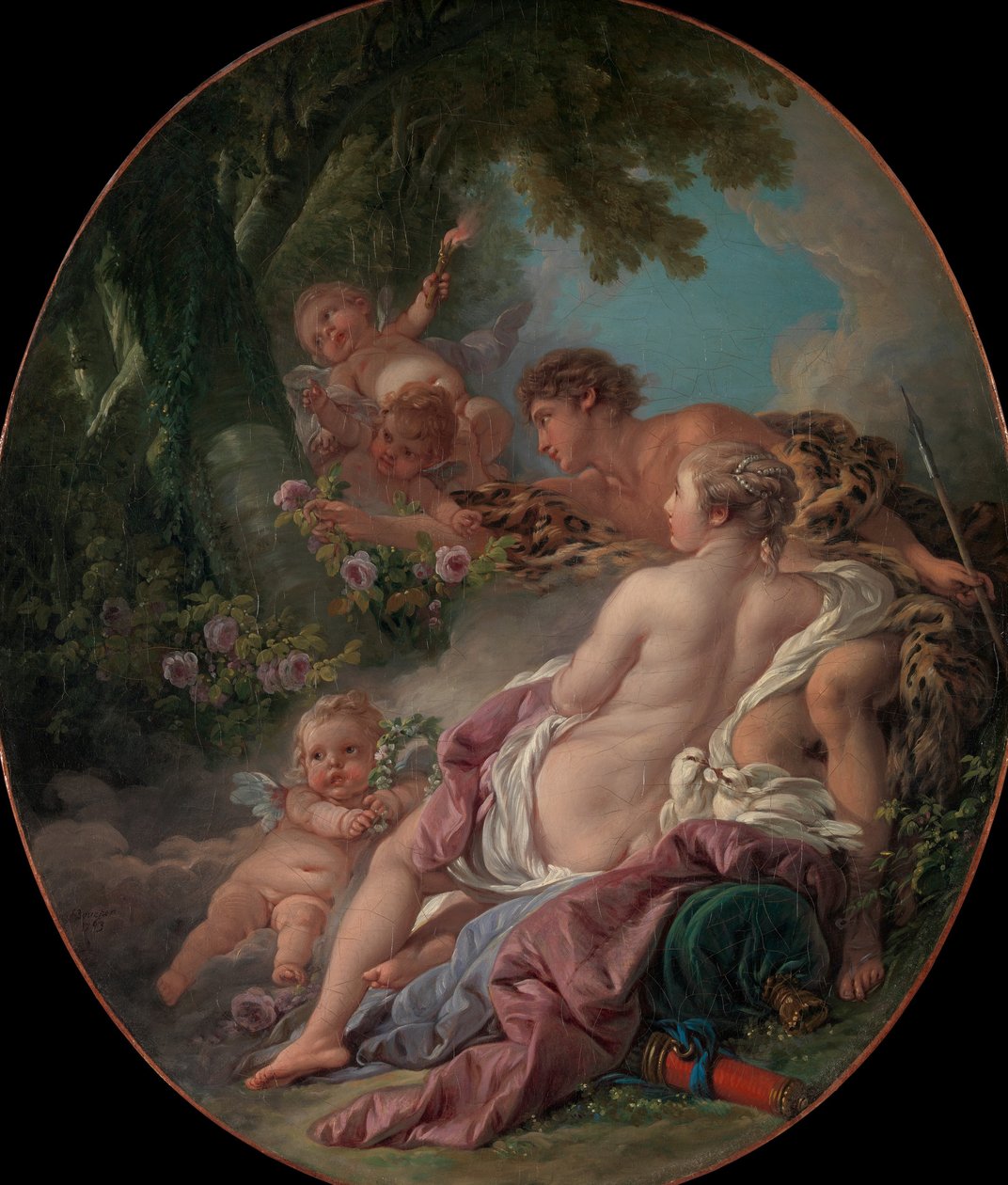 Angelica ve Medoro, 1763. by François Boucher