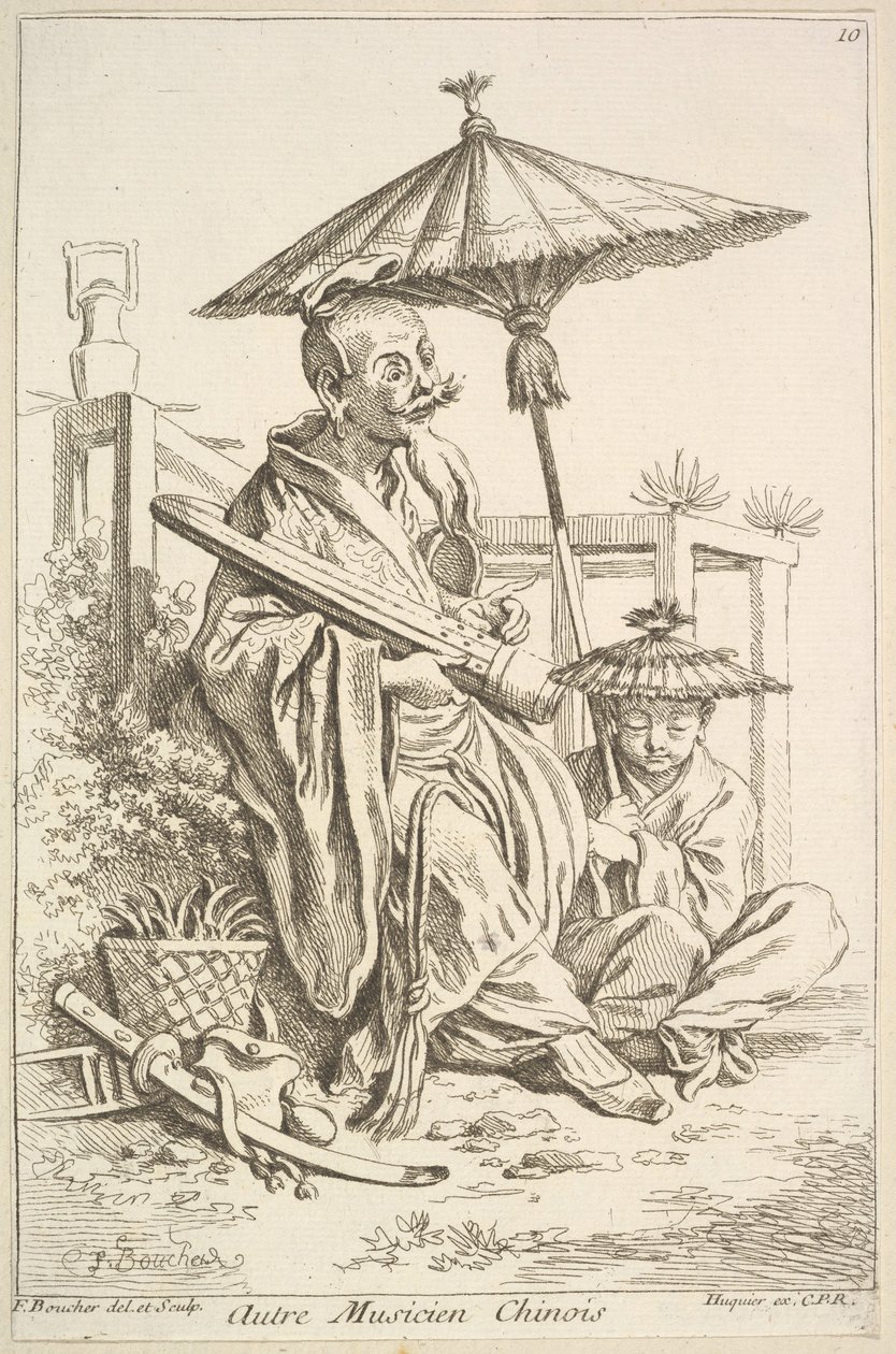 Başka bir Çinli Müzisyen, 1738-45. by François Boucher