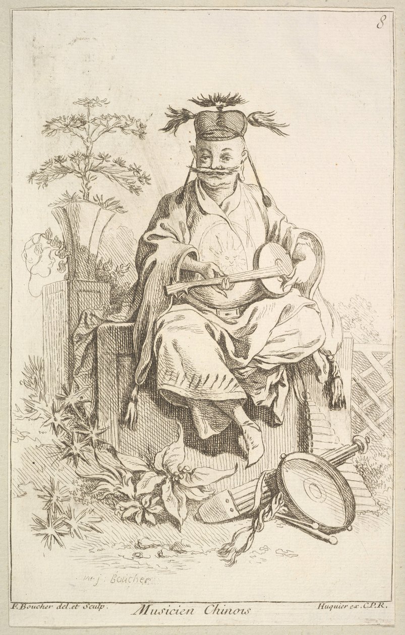 Çinli Müzisyen, 1738-45. by François Boucher