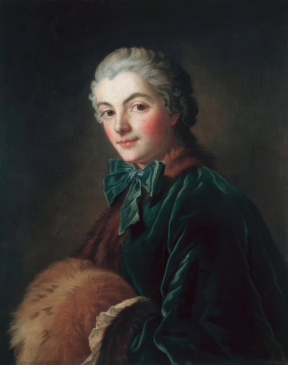 manşonlu genç kadın by François Boucher