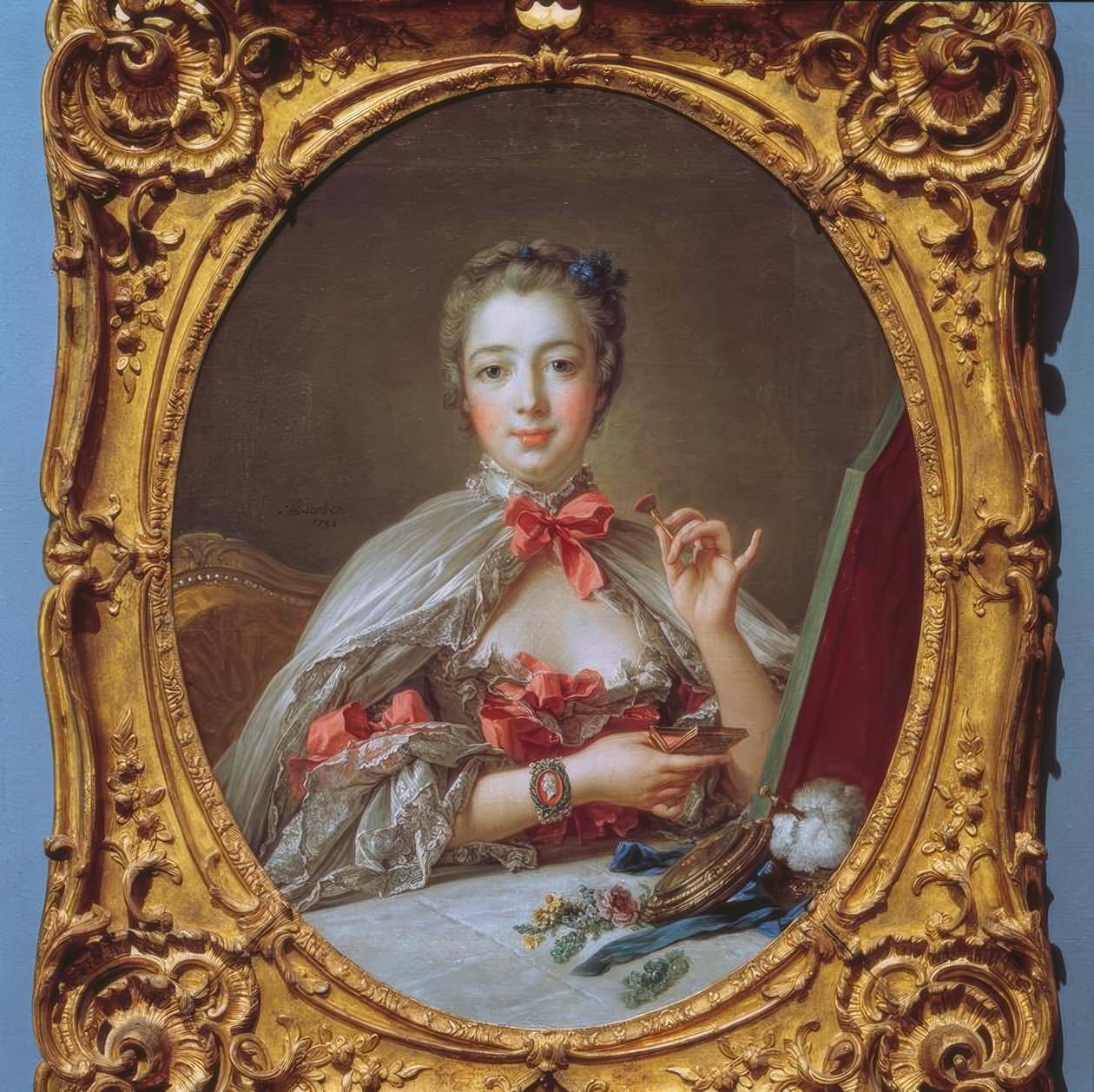 Madame de Pompadour tuvalette. by François Boucher