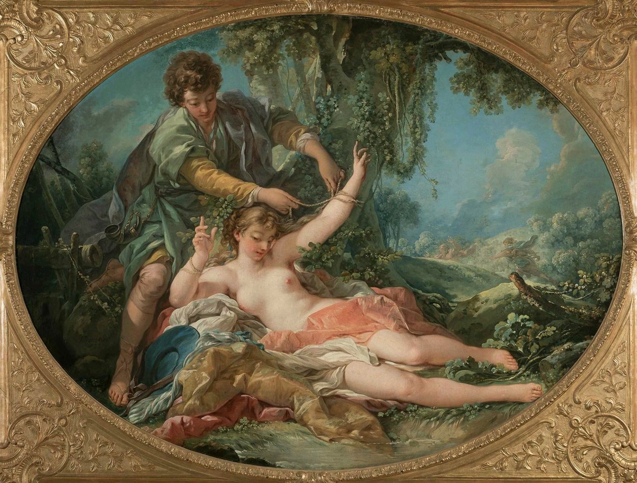 Sylvia, Aminta tarafından serbest bırakıldı, 1755. by François Boucher