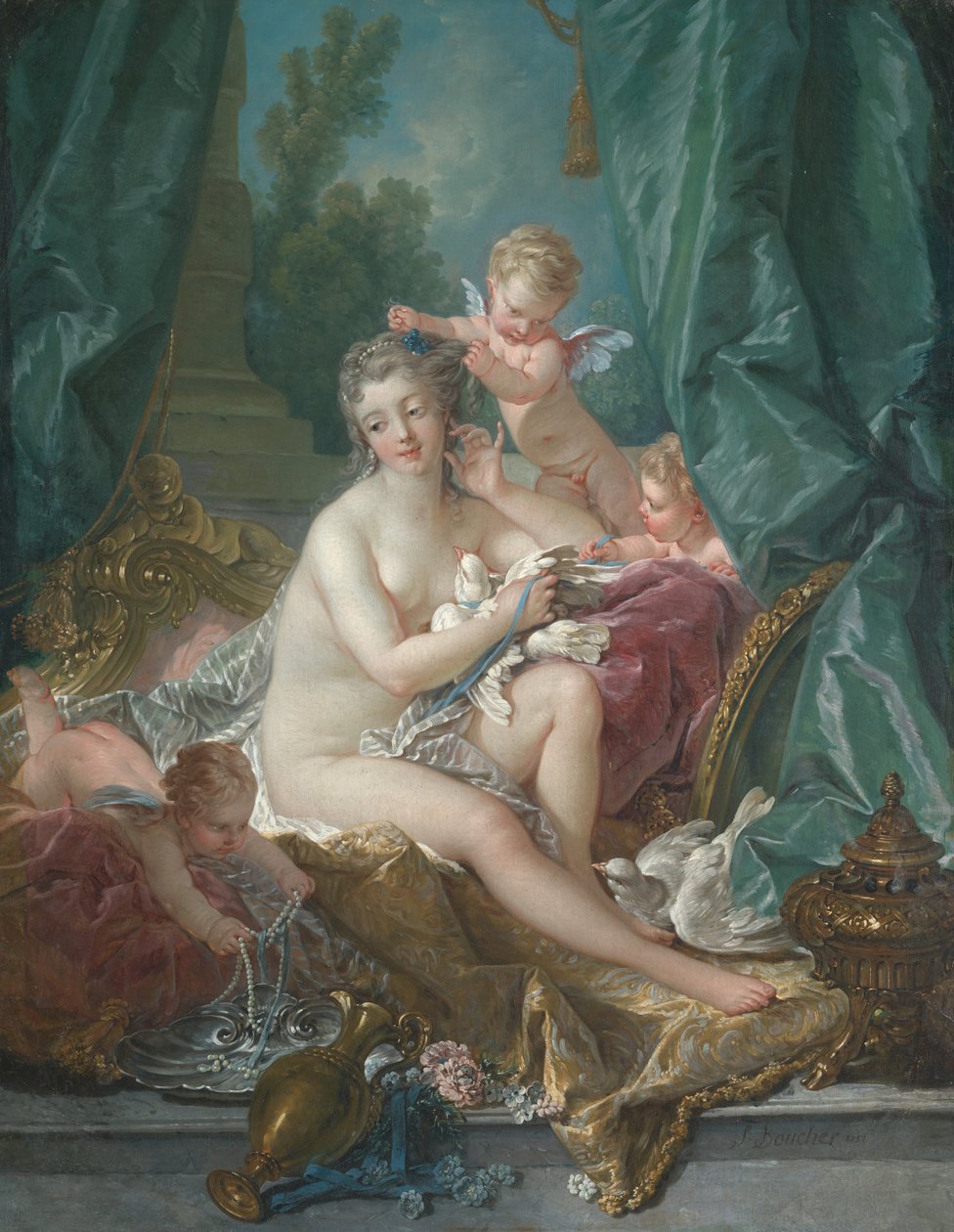 Venüs Tuvaleti, 1751. by François Boucher