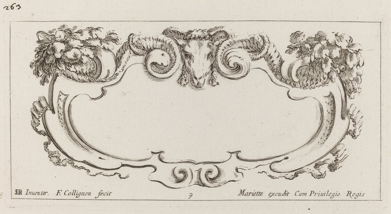 kartuş by François Collignon after Stefano Della Bella