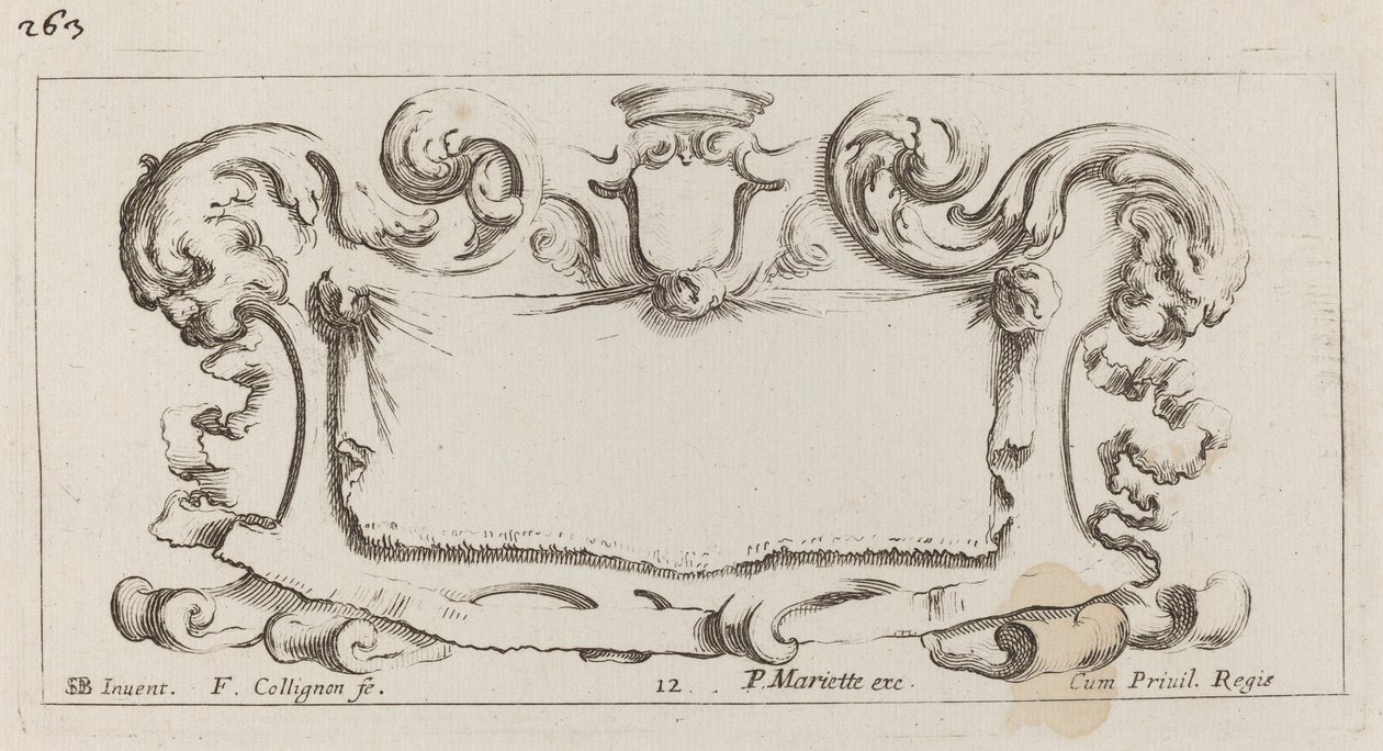 kartuş by François Collignon after Stefano Della Bella