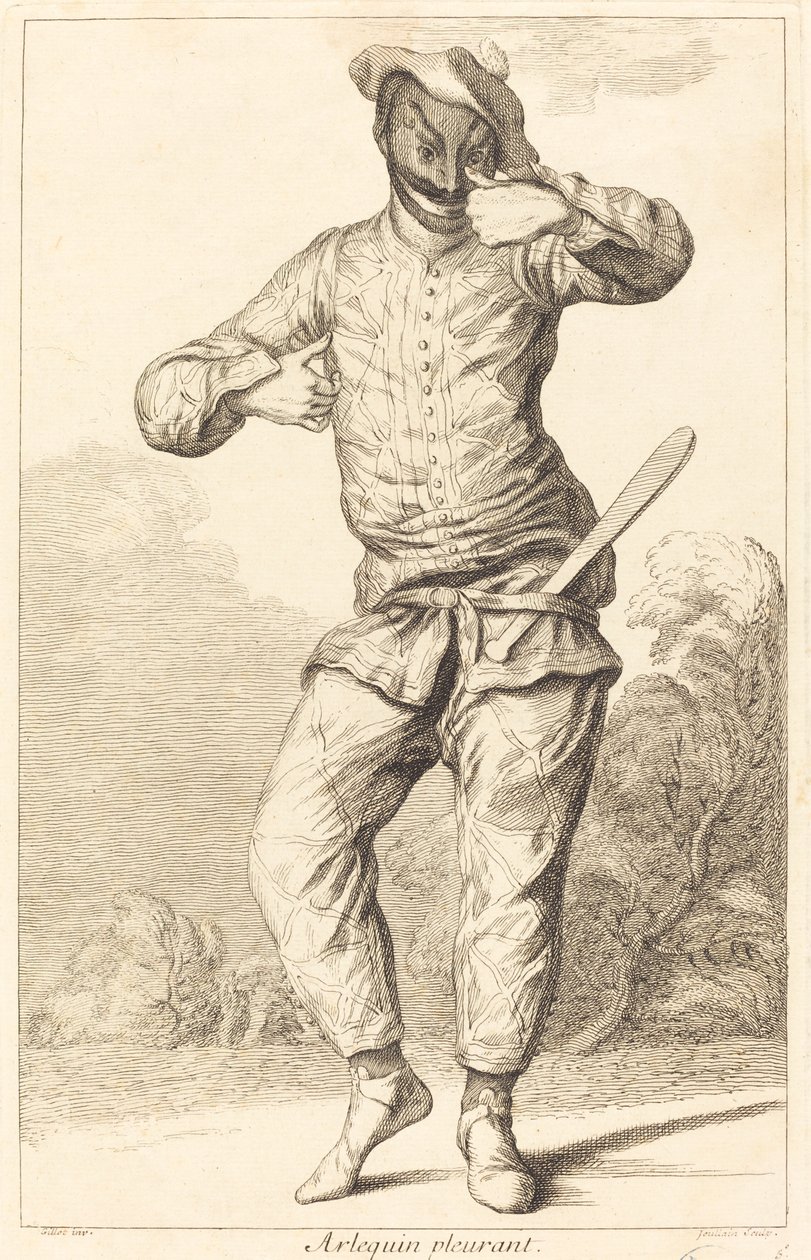 ağlayan palyaço by François Joullain after Claude Gillot