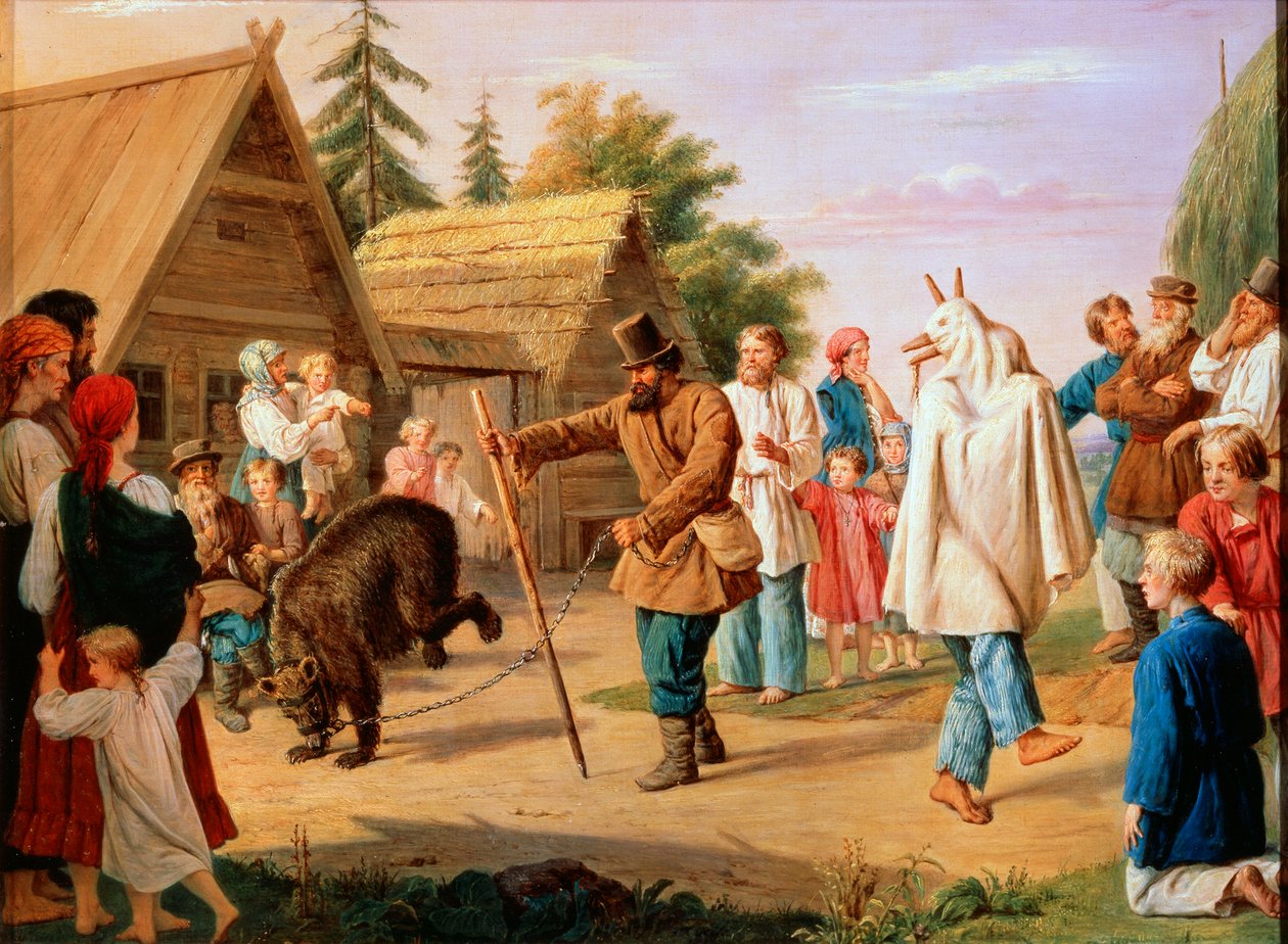 "Köydeki Soytarılar", 1857. by François Nicolas Riss