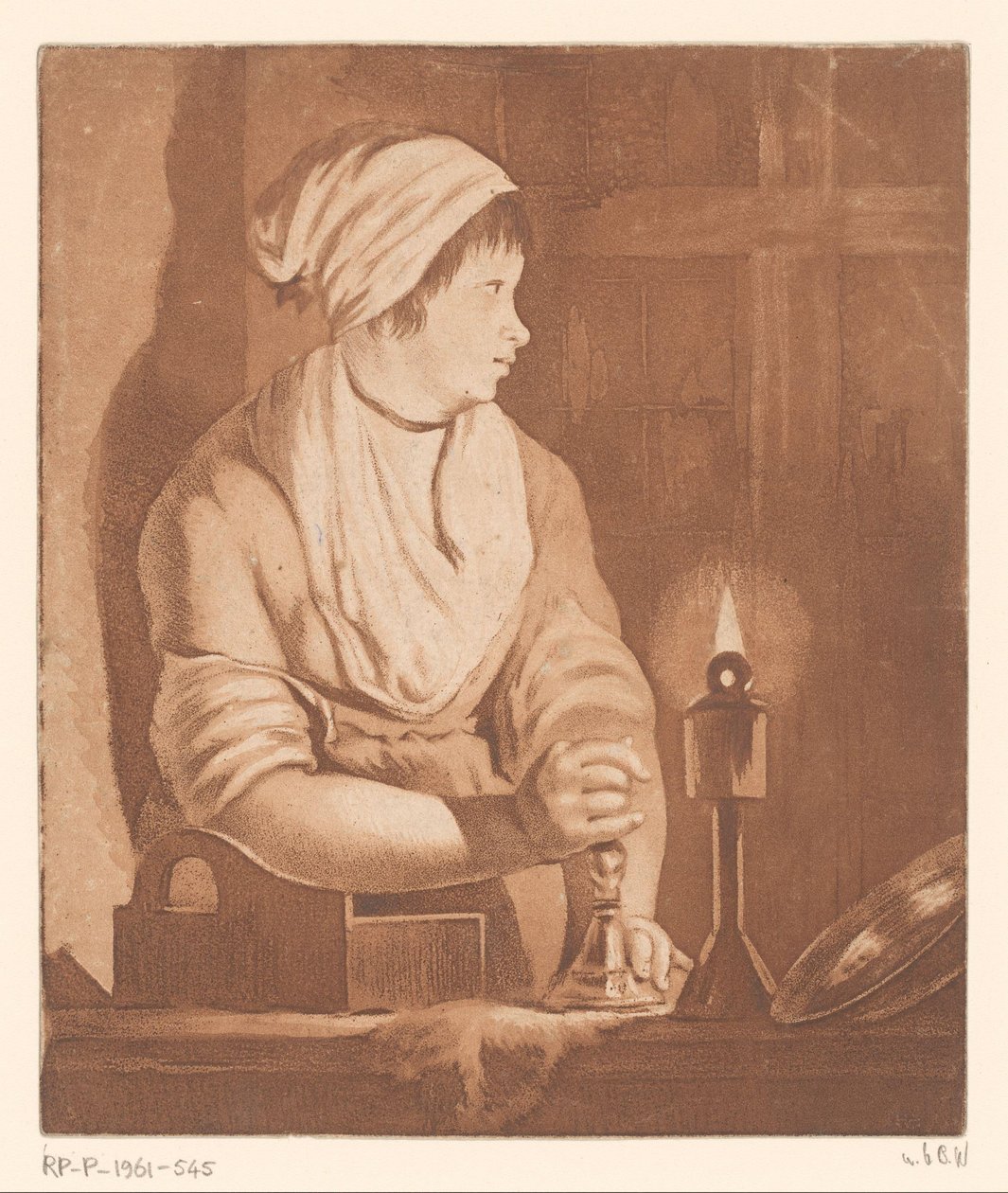 mum ışığında kadın by François Philippe Charpentier (possibly)