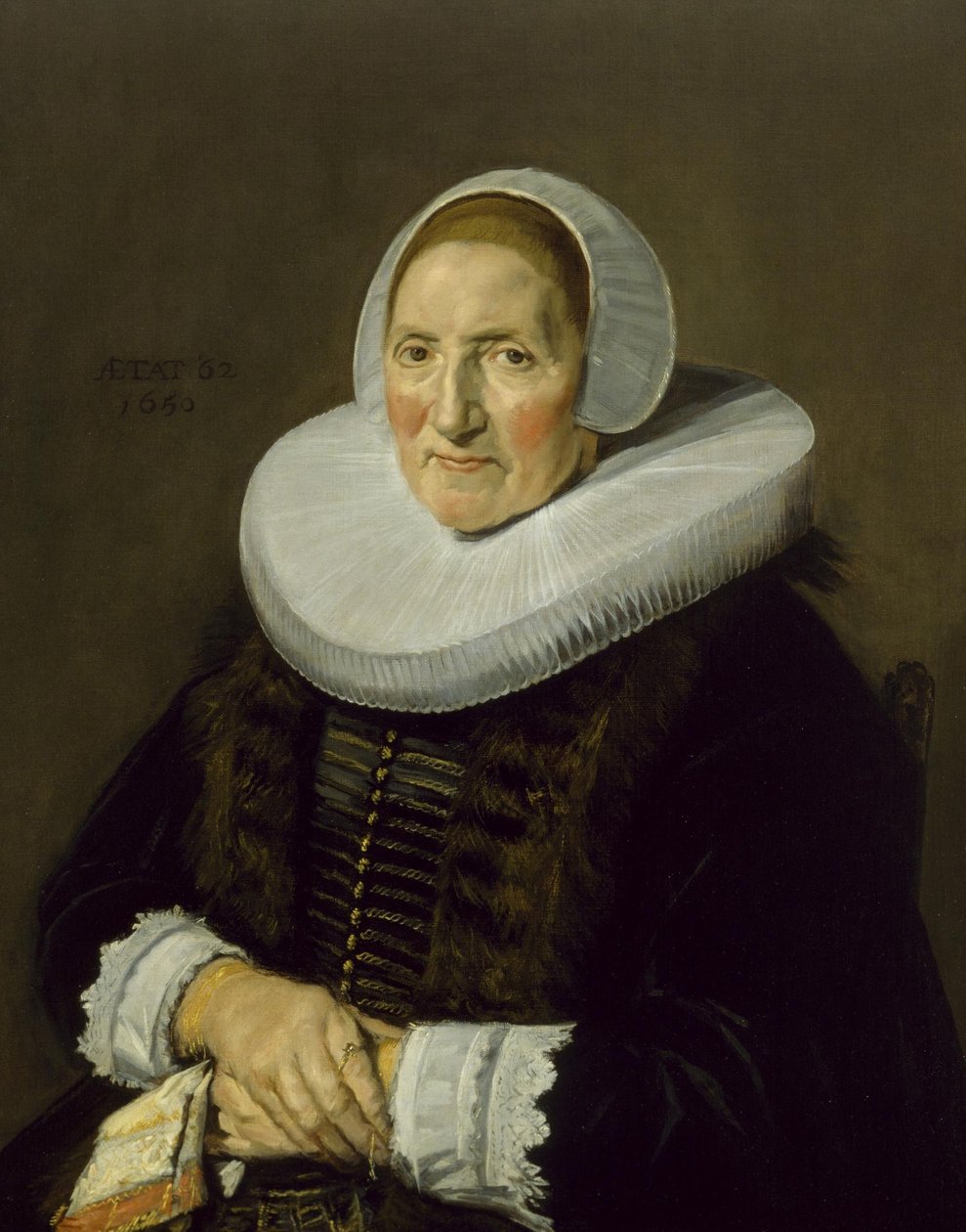 Yaşlı Bir Kadının Portresi by Frans Hals
