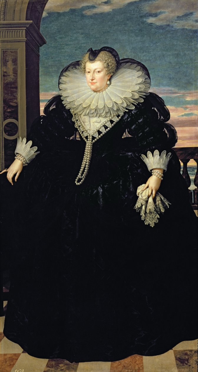 Marie de Medici (1573-1642) Fransa Kraliçesi, 1617 by Frans Pourbus the Younger