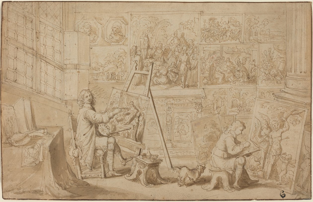 Bir Sanatçının Stüdyosu [rekto] by Frans Francken the Younger