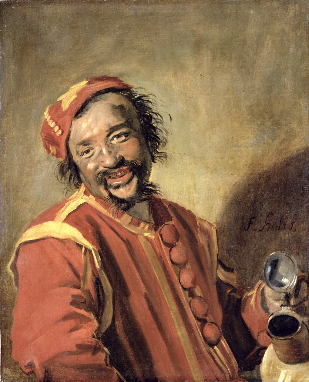Peeckelhaering (Jolly Reveller) by Frans Hals