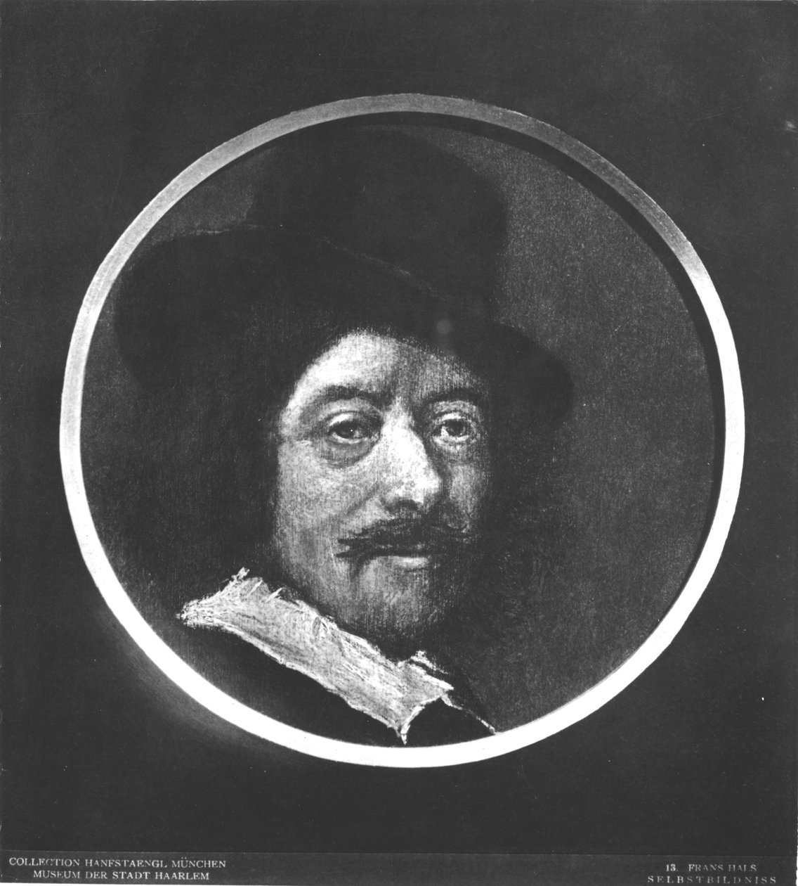 Kendi portresi (bw fotoğraf) by Frans Hals
