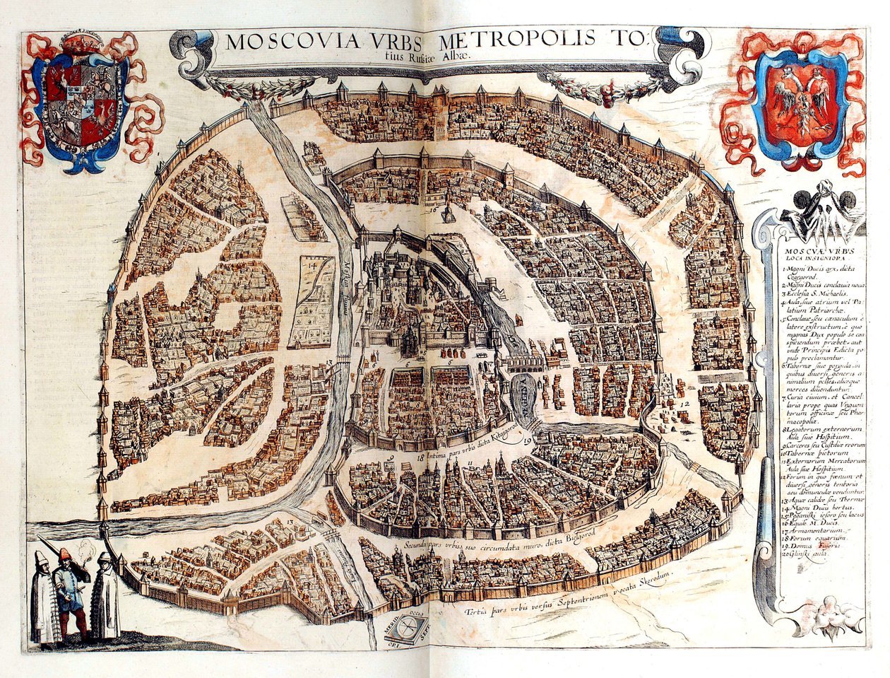 Moskova Haritası, 1572 by Frans Hogenberg