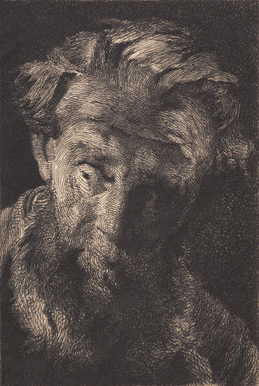 Kenara bakan yaşlı sakallı adam by Frans Schwartz
