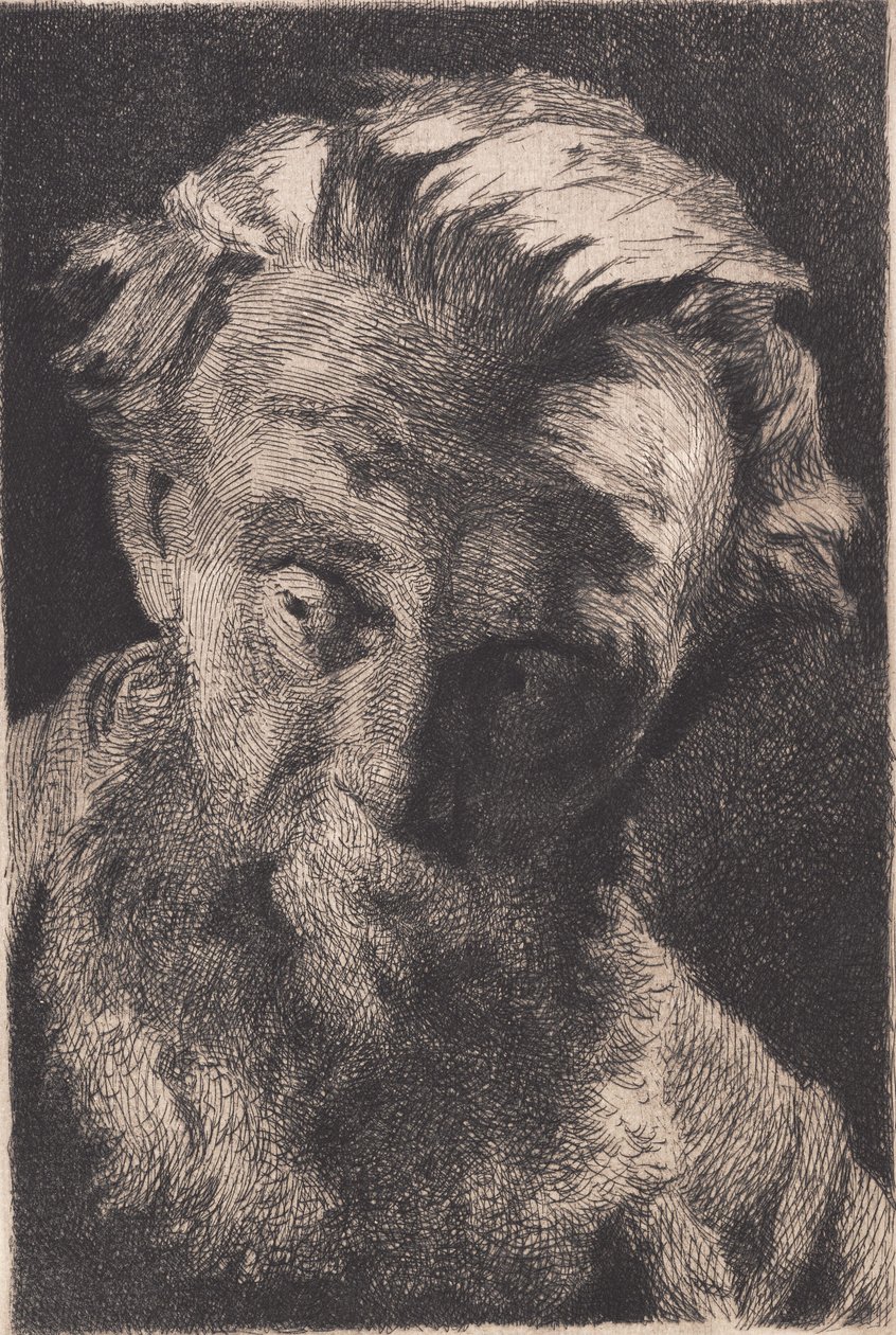 Kenara bakan yaşlı sakallı adam by Frans Schwartz