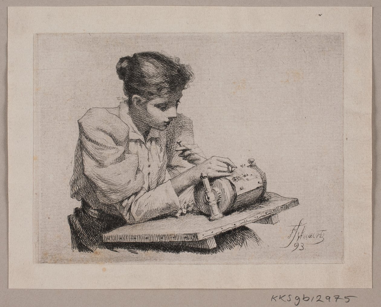 Kniplersken by Frans Schwartz