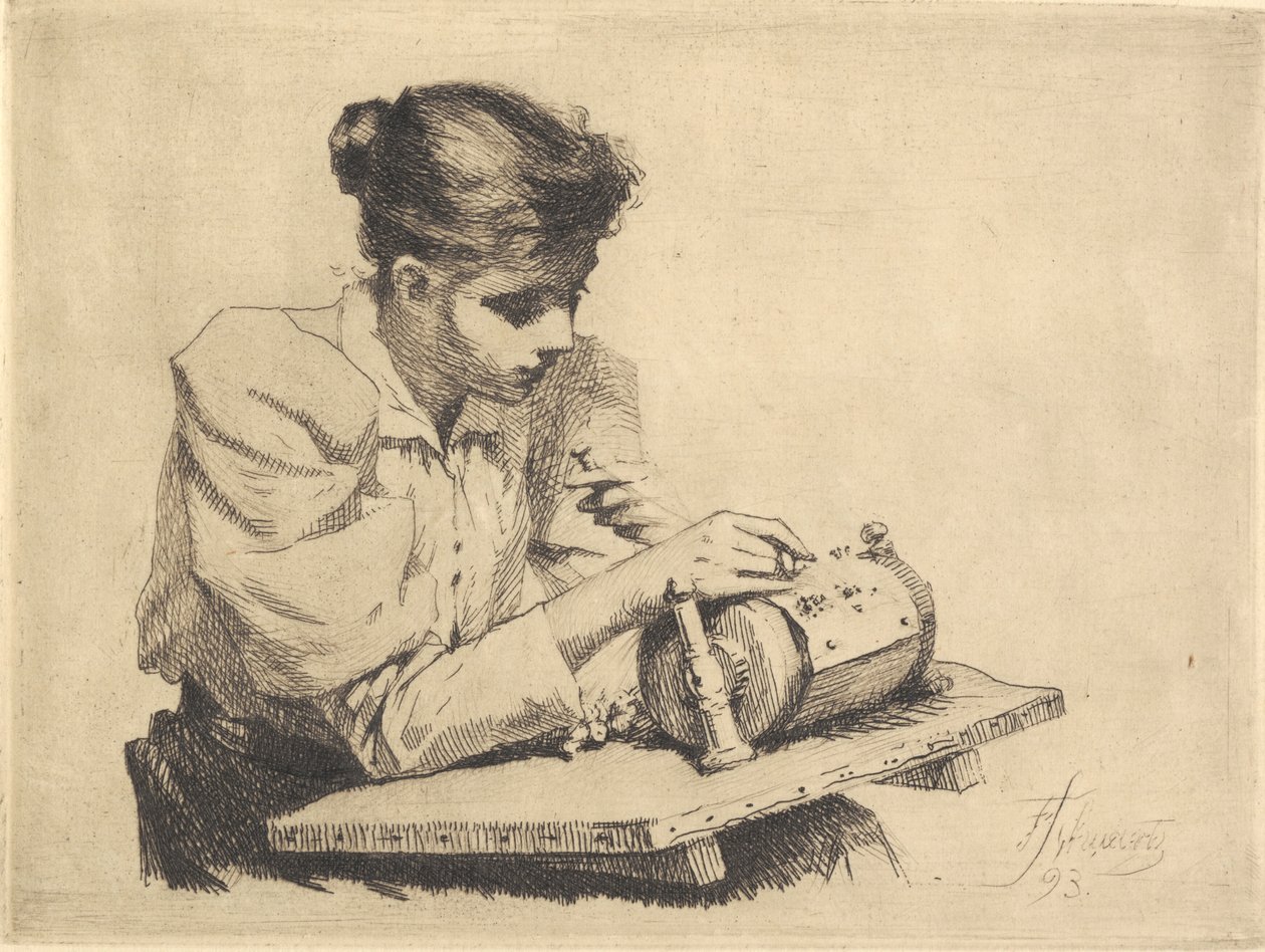 Kniplersken by Frans Schwartz