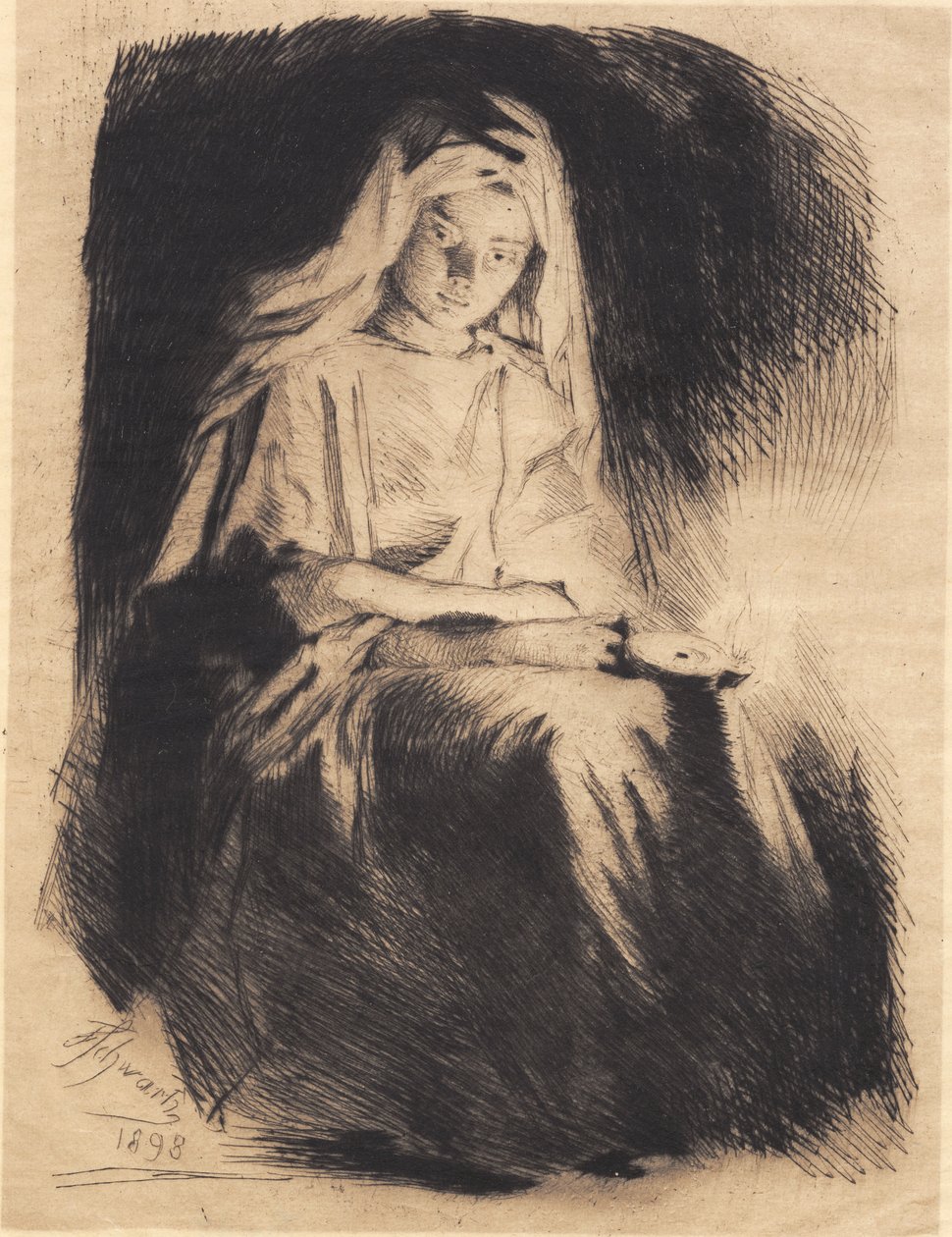 lamba olan kadın by Frans Schwartz