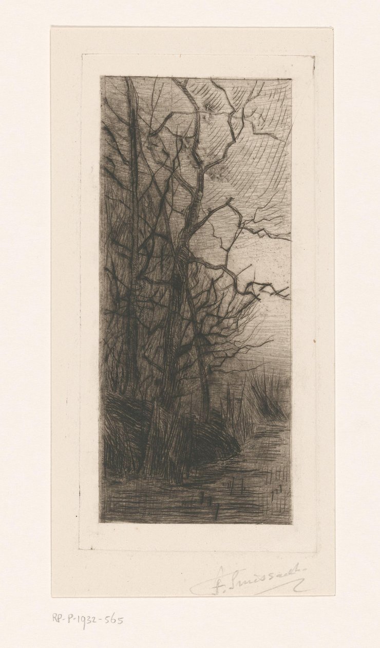 Su kenarındaki ağaçlar by Frans Smissaert (signed by artist)