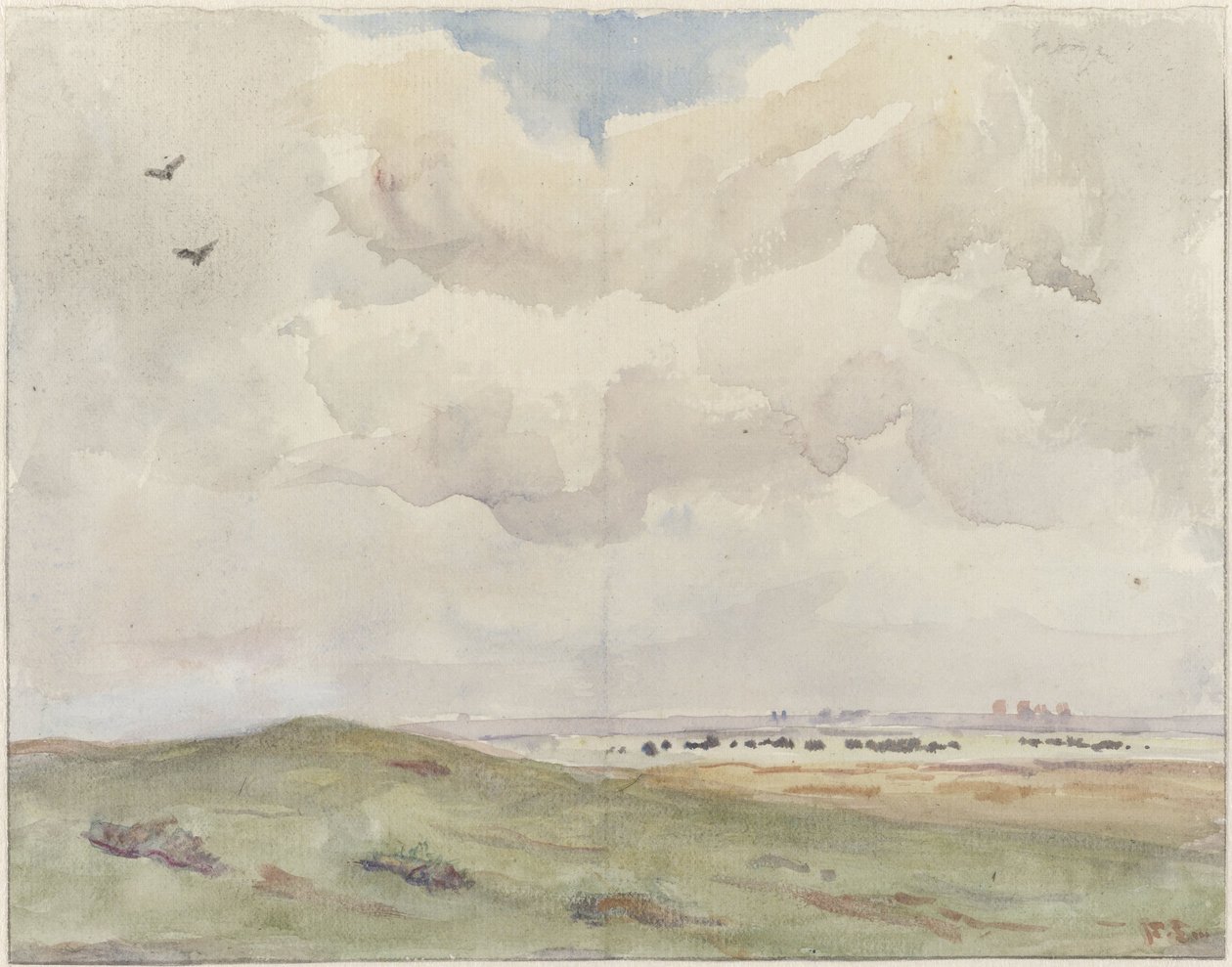 Sürü ile kumul manzara by Frans Alexander Evert Lodewijk Smissaert