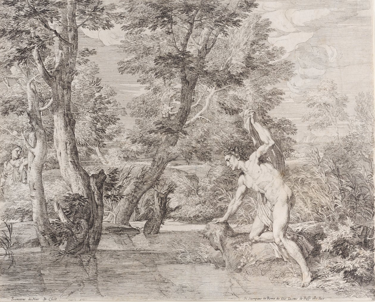 Narcissus ve Echo, 17. yüzyıl. by Frans van der Neve