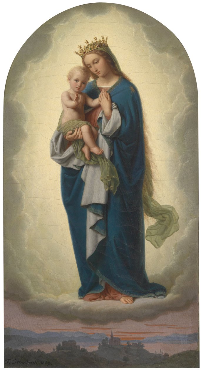 madonna ve çocuk by Franz Ittenbach