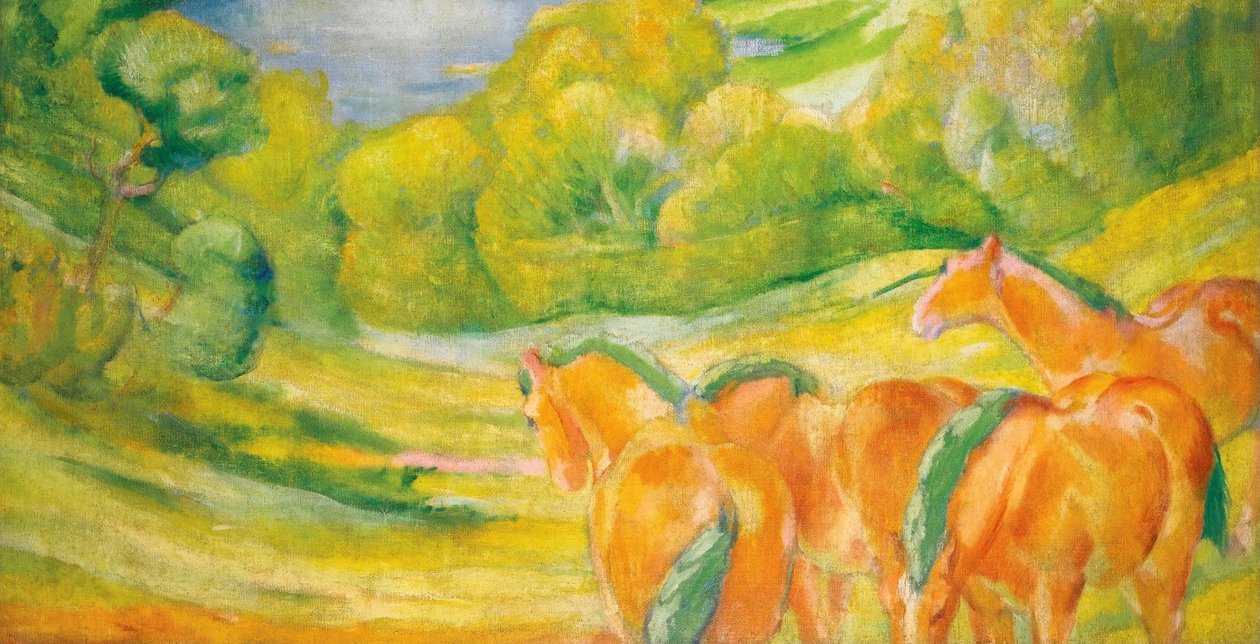 Geniş Manzara Almanca: Groe Landschaft In by Franz Marc