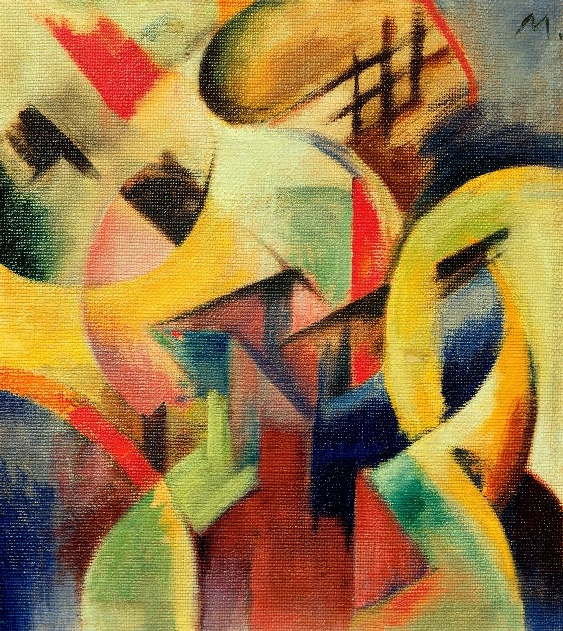 Küçük kompozisyon İ. by Franz Marc