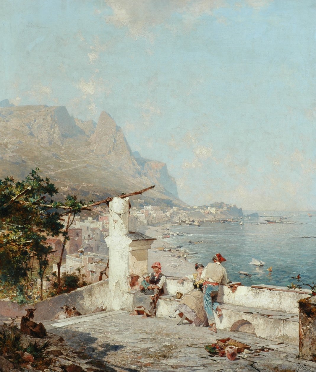 Capri, Napoli Körfezi by Franz Richard Unterberger