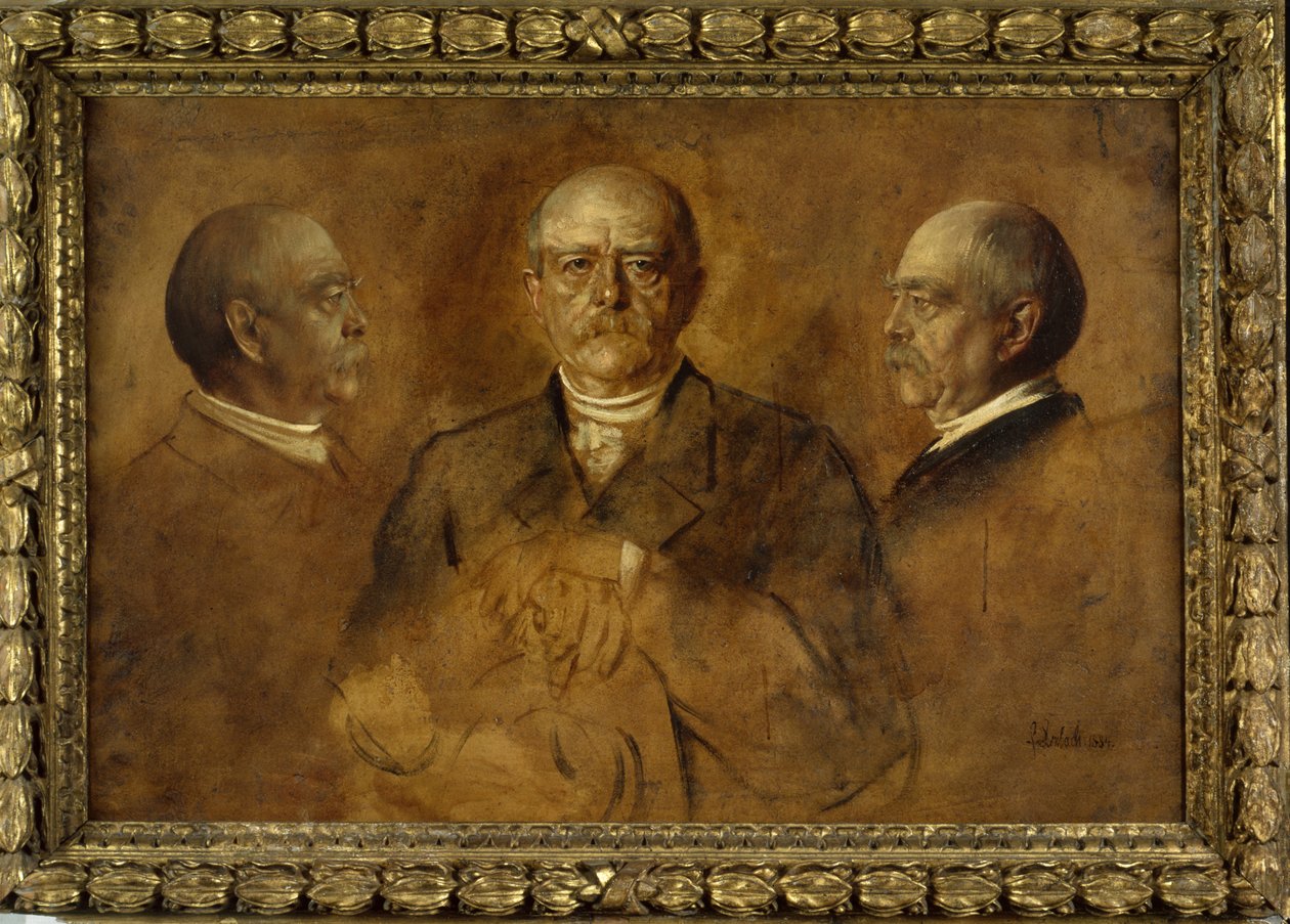 Prens Otto von Bismarck, 1884 (kağıt üzerinde yağlı boya) by Franz Seraph von Lenbach