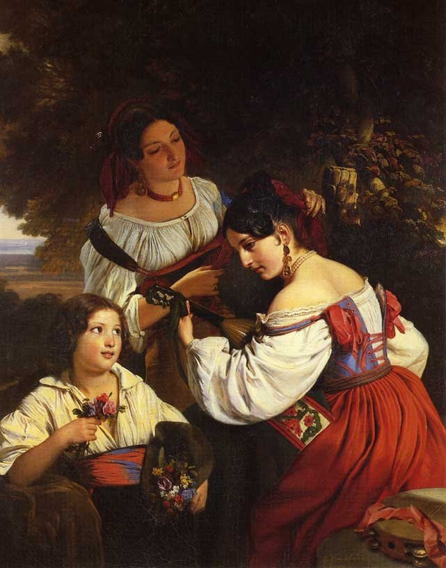 İtalyan tür sahnesi by Franz Xaver Winterhalter